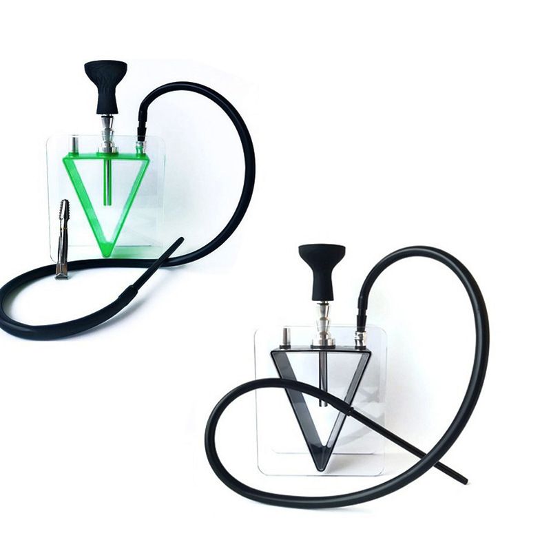 Acrylic inverted triangle hookah set, plastic pot, accessories, smoking set