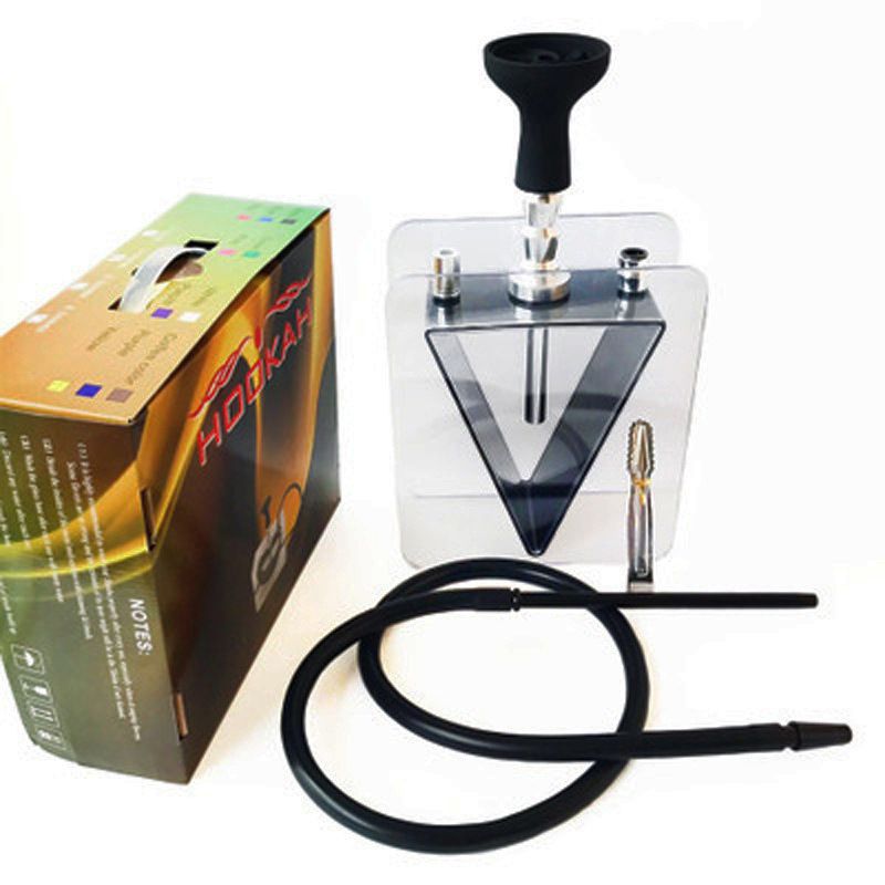 Acrylic inverted triangle hookah set, plastic pot, accessories, smoking set