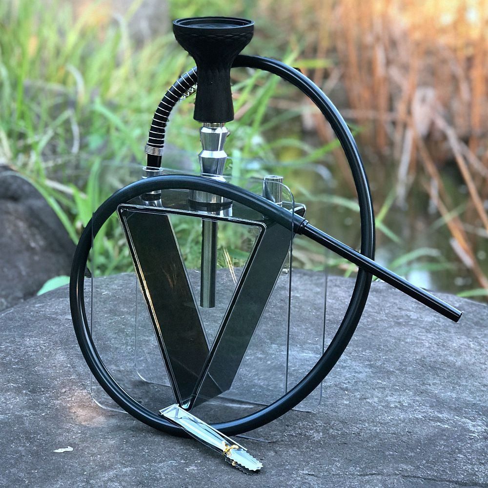 Acrylic inverted triangle hookah set, plastic pot, accessories, smoking set