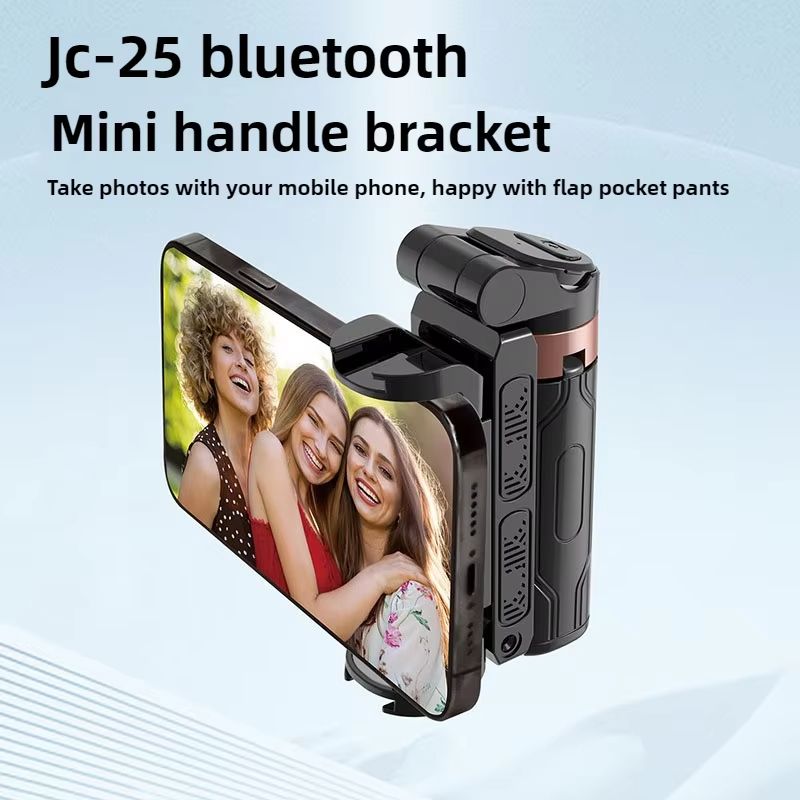 2025 Mini Selfie Stick Tripod 3in1 Phone Stand with Detachable Remote Portable Travel Selfie Stick Tripod Anti-Shake Phone Bracket