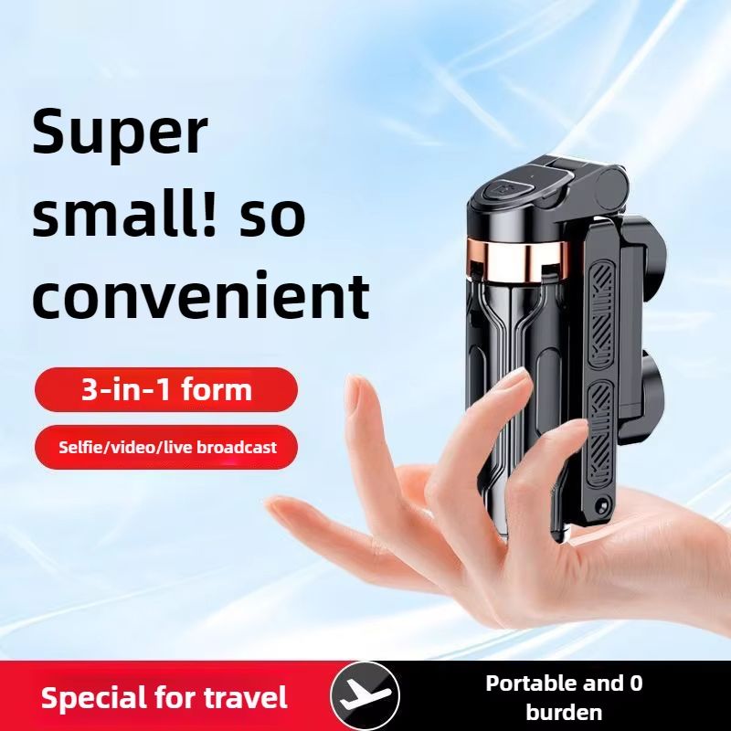 2025 Mini Selfie Stick Tripod 3in1 Phone Stand with Detachable Remote Portable Travel Selfie Stick Tripod Anti-Shake Phone Bracket