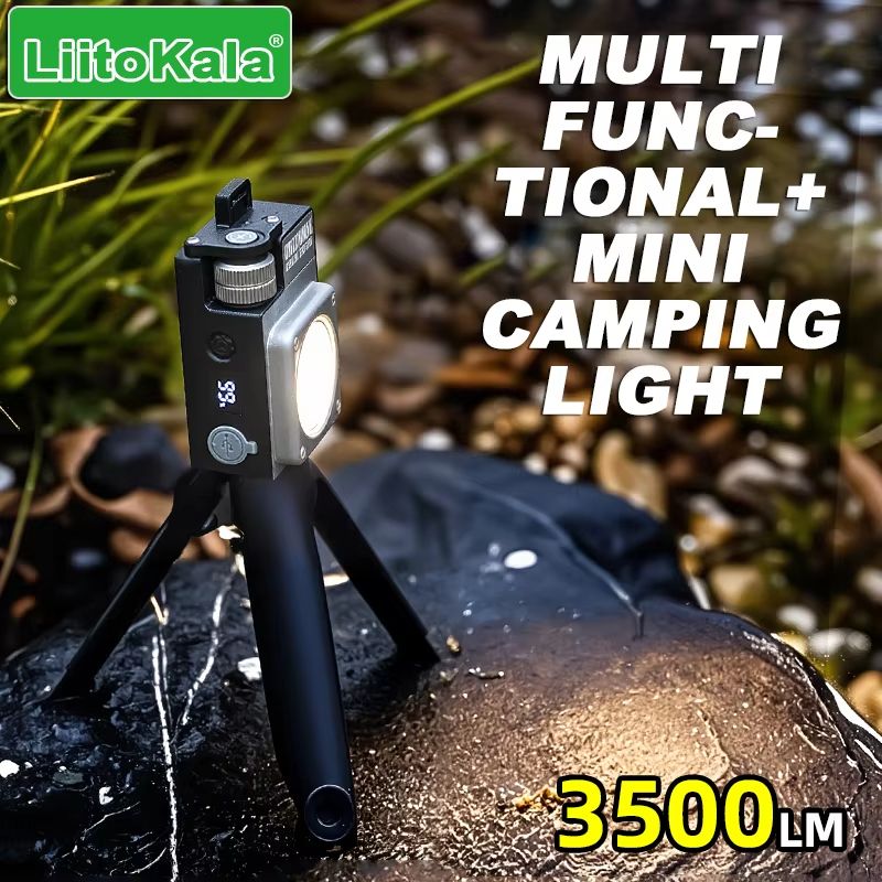 MINI outdoor camping light camping light tactical ultra-long battery life tent light camping main light super bright new keychain light 3000mAh rechargeable flashlight multifunctional portable
