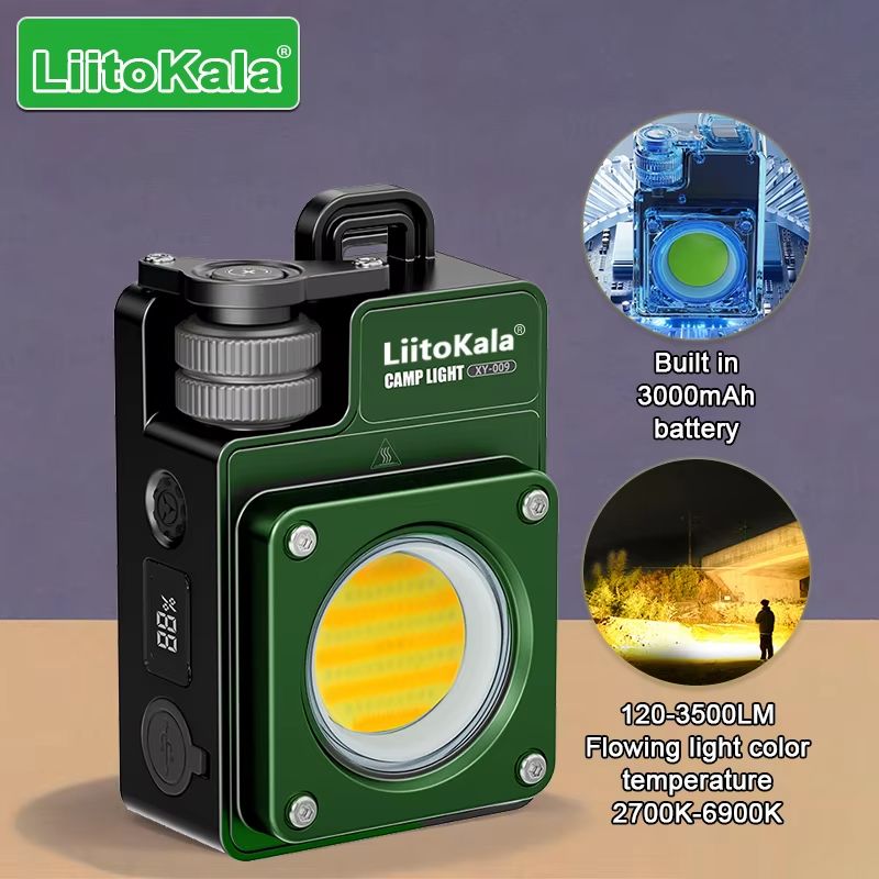 MINI outdoor camping light camping light tactical ultra-long battery life tent light camping main light super bright new keychain light 3000mAh rechargeable flashlight multifunctional portable
