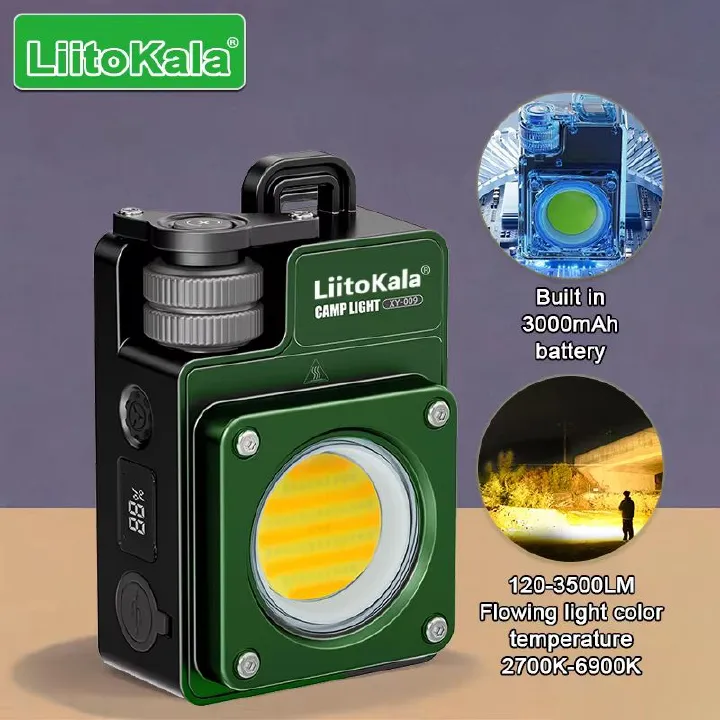 MINI outdoor camping light camping light tactical ultra-long battery life tent light camping main light super bright new keychain light 3000mAh rechargeable flashlight multifunctional portable