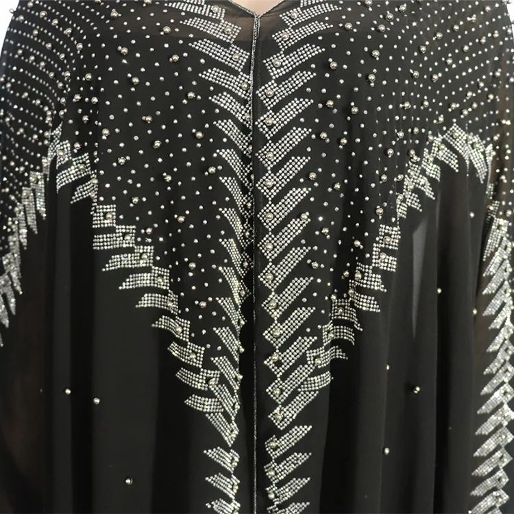 Luxury African Dresses for Women New African Clothing Dashiki Diamond Abaya Dubai Robe Evening Long Muslim Dress Hood Cape
