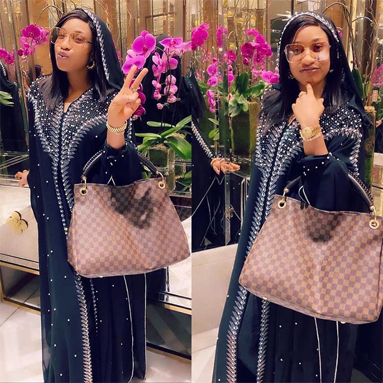 Luxury African Dresses for Women New African Clothing Dashiki Diamond Abaya Dubai Robe Evening Long Muslim Dress Hood Cape