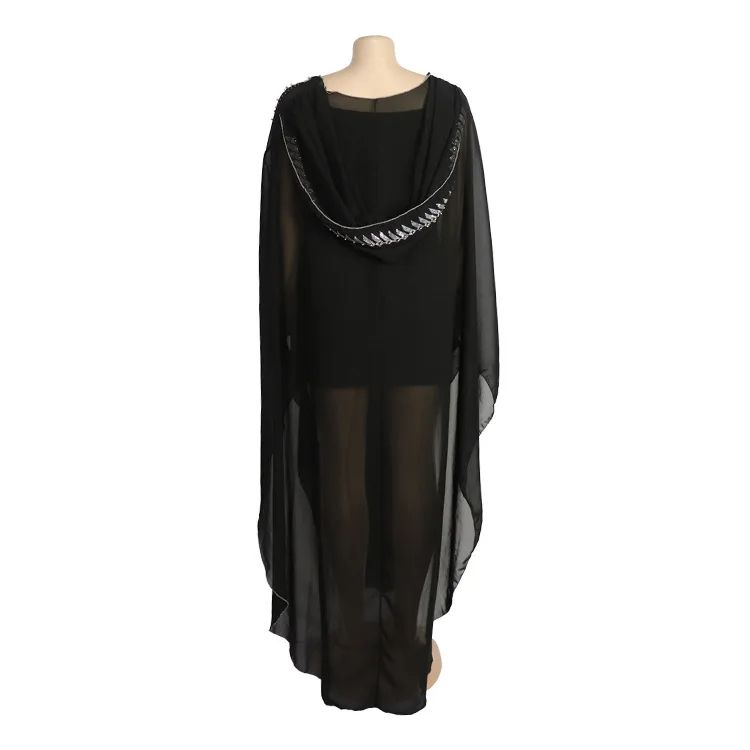 Luxury African Dresses for Women New African Clothing Dashiki Diamond Abaya Dubai Robe Evening Long Muslim Dress Hood Cape