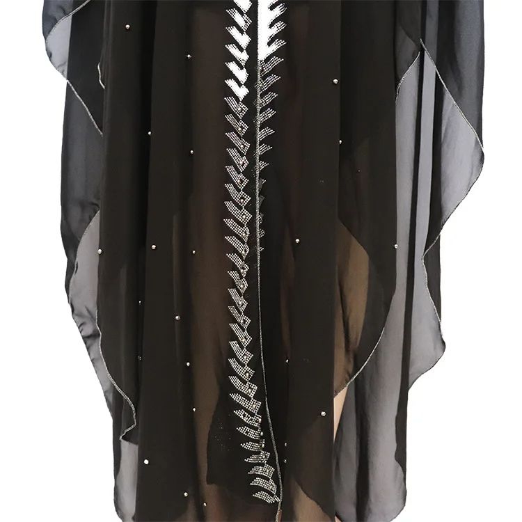 Luxury African Dresses for Women New African Clothing Dashiki Diamond Abaya Dubai Robe Evening Long Muslim Dress Hood Cape