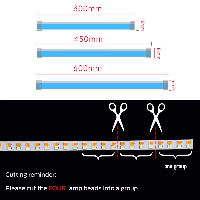 2pcs LED DRL Car Daytime Running Light Flexible Waterproof Strip Auto Headlights White Turn Signal Yellow Brake Flow Lights 12V Led Guide Strip
