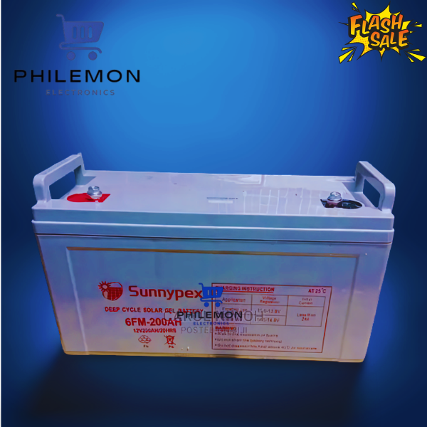 Sunnypex 200AH Solar Battery Maintenance Free Deep Cycle Dry Cell Solar Battery