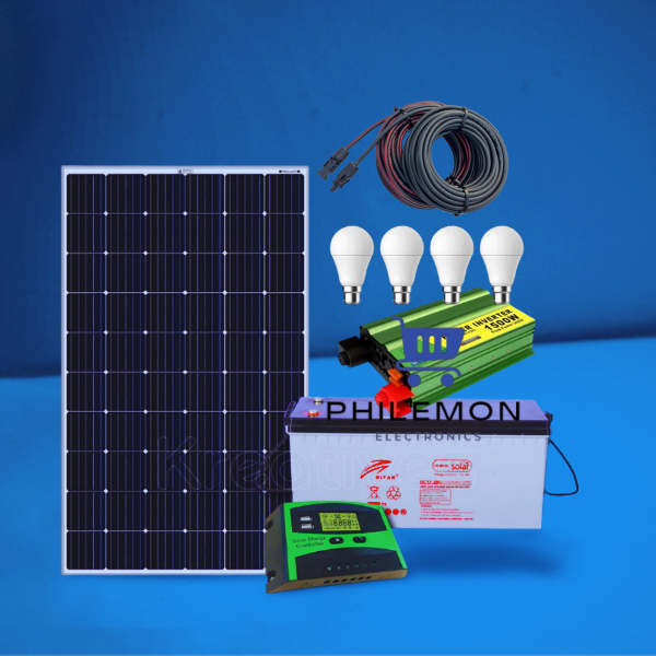 Sunnypex 400 Watts Solar Panel Full Kit + 200Ah Solar Battery + 1500W Solar Power Inverter+ 30 Ah Solar Charge Controller