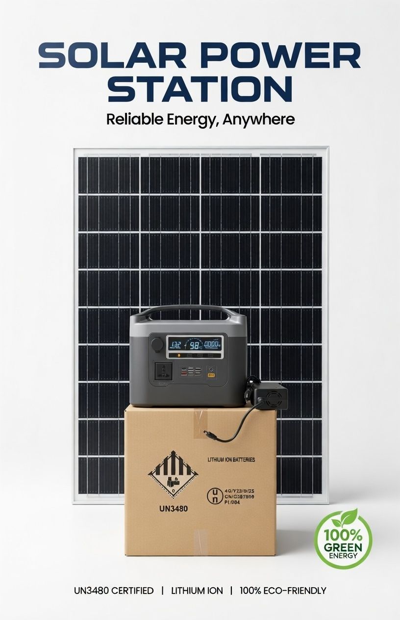 600WKit Power Station FullKit_38000 – 600W Portable Solar Generator (Pure Sine Wave)