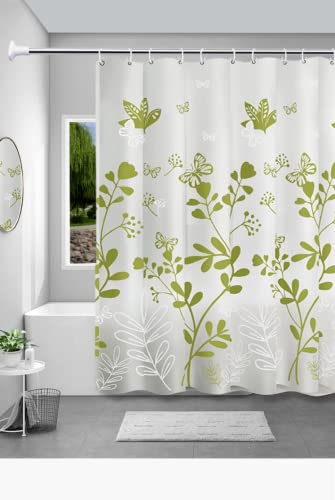 Shower Curtain, Water-resistant Shower Curtain With Plastic Shower Hooks, PEVA Shower Curtain For Bathroom With Magnets And Rust Proof Metal Grommets, Bathroom Accessories