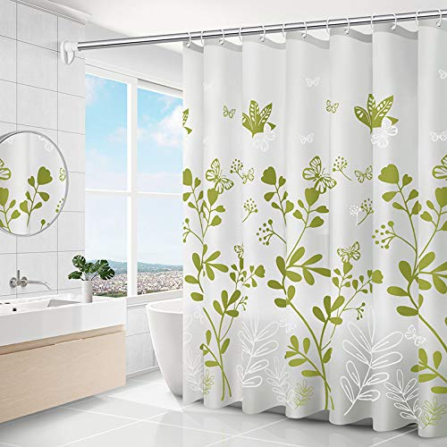 Shower Curtain, Water-resistant Shower Curtain With Plastic Shower Hooks, PEVA Shower Curtain For Bathroom With Magnets And Rust Proof Metal Grommets, Bathroom Accessories