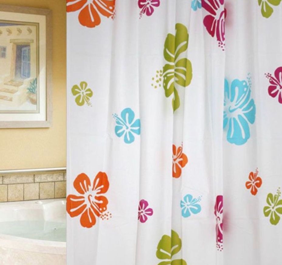 Shower Curtain, Hooks included,Water-resistant Shower Curtain With Plastic Shower Hooks, PEVA Shower Curtain For Bathroom With Magnets And Rust Proof Metal Grommets, Bathroom Accessories