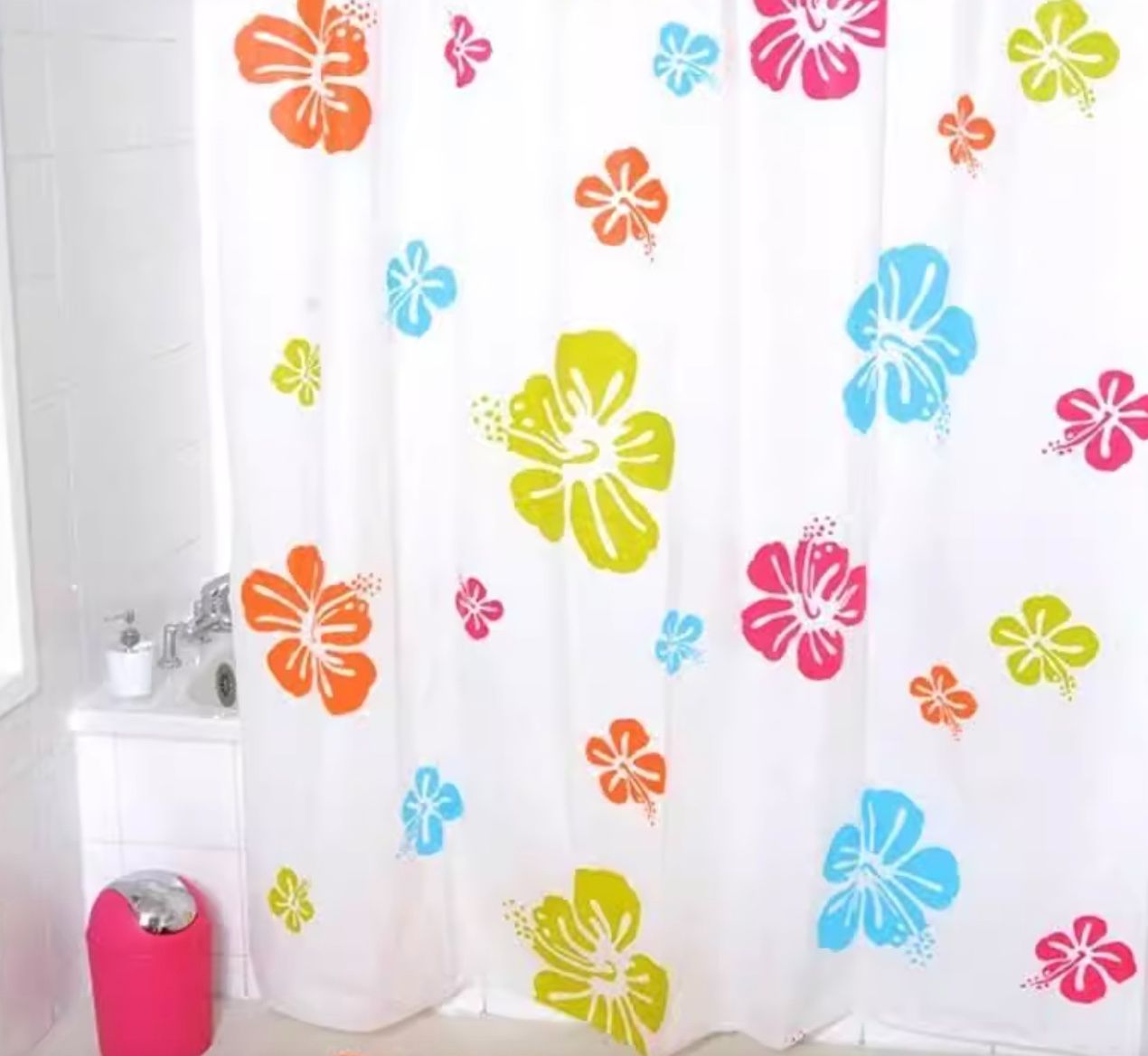 Shower Curtain, Hooks included,Water-resistant Shower Curtain With Plastic Shower Hooks, PEVA Shower Curtain For Bathroom With Magnets And Rust Proof Metal Grommets, Bathroom Accessories