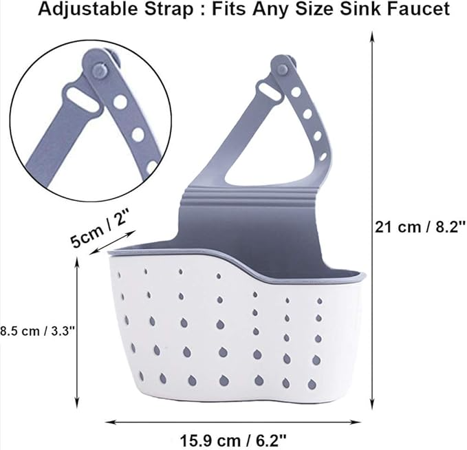 Multifunctional Sink Sponge Rack With Adjustable Shoulder Strap - Hanging Bag,Organize And Drain Your Sponge With Ease - Perfect For Kitchen And Bathroom - Kitchen Supplies