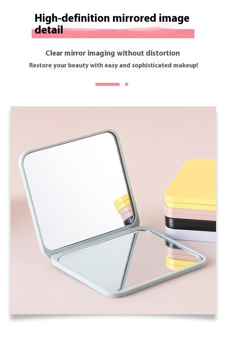 Portable Double-Sided Mini Makeup Mirror for Travel, Camping, and Daily Use - Compact and Convenient