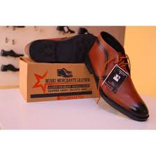 Men's ethiopians Official Pure Leather boot Shoes Plain - Brown