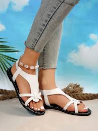 Durable Ladies Flat Open maasai Sandals pure Leather Shoes