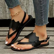 Durable Ladies Flat Open maasai Sandals pure Leather Shoes