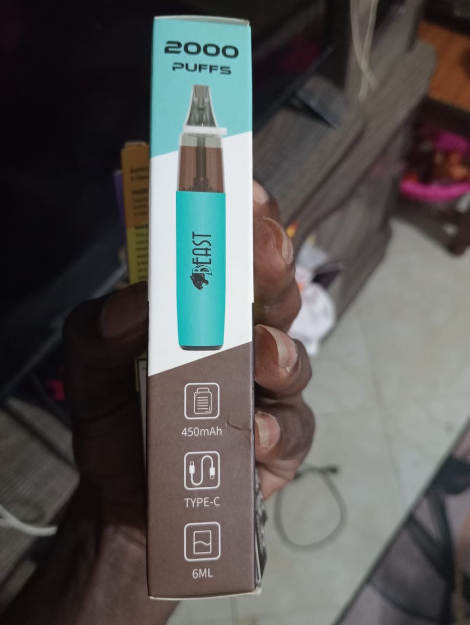 rechargeable  beast Vape 2000 Puffs High Capacity E-Cigarette Vape pen - Ready To Puff And Go Electronic Cigarette Smoke