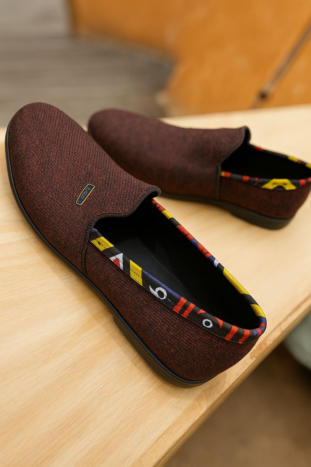 Premium Handcrafted Gray Loafers/ankara for Men – Elegant Slip-On Design with Stylish Tassels, Perfect for Formal & Casual Wear