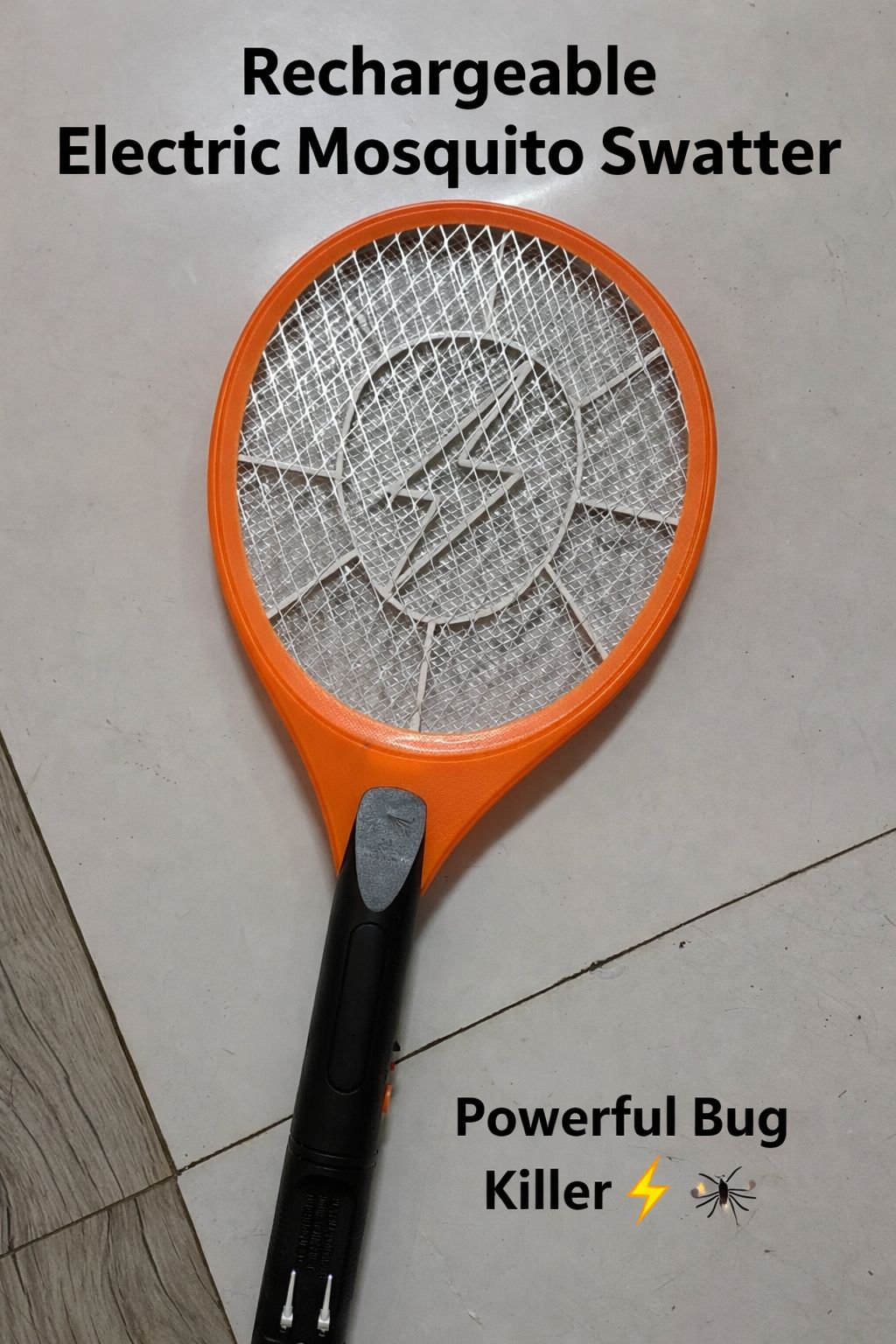 Rechargeable Electric Mosquito Swatter – Powerful Bug Killer ⚡🦟