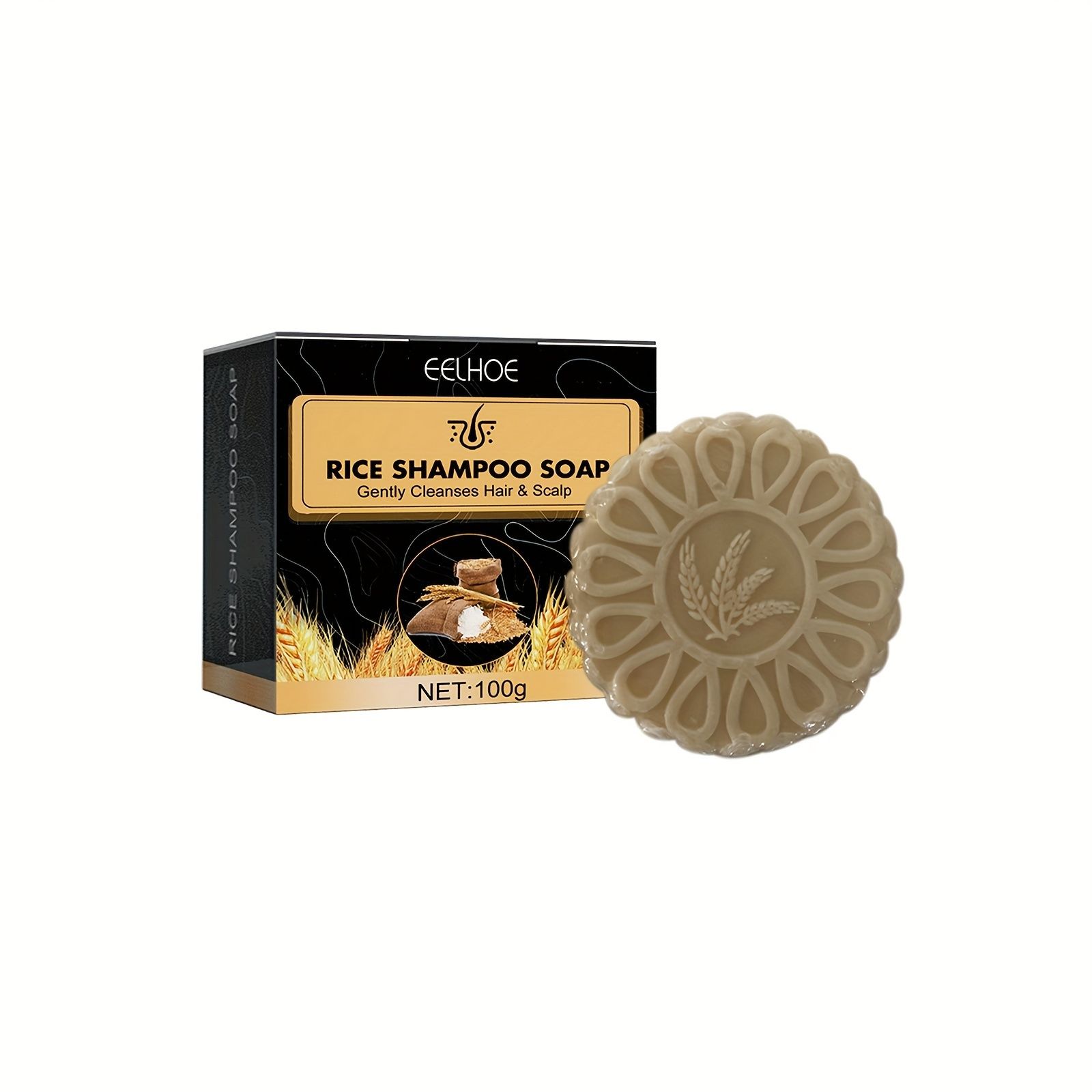 EELHOE rice anti shedding shampoo moisturizes the scalp, cleanses hair, repairs damaged hair, nourishes and solidifies hair. Shampoo