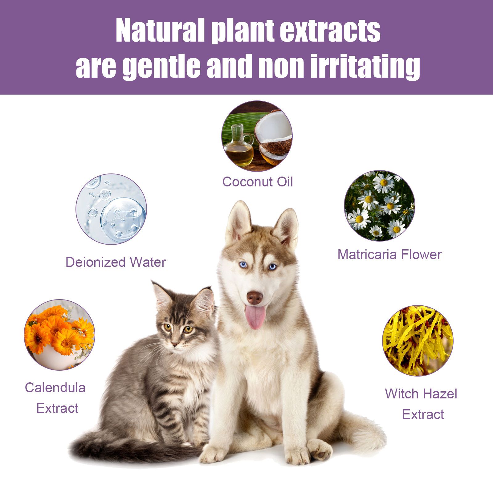Yegbong pet ear cleaning solution for cats and dogs to relieve ear odor, clean earwax, and wash ear drops