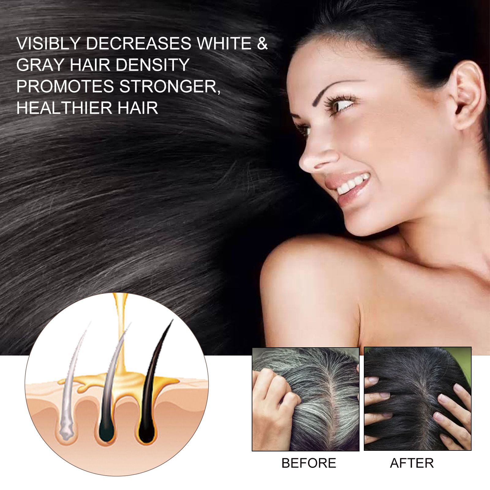 OUHOE Bamboo Charcoal Shampoo foam Enriches Deep Cleansing, Moisturizing, Nourishing, Repairing, Manic, Fresh and Soft