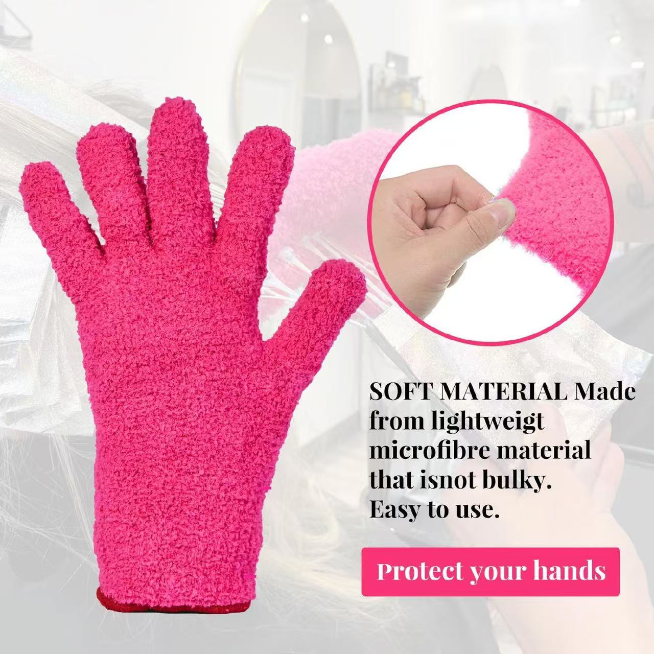 2pcs EELHOE Hair Dyeing Gloves Reusable Cleaning Gloves Beauty Hairdressing Hair Dyeing Salon Nylon Protective Oil Release