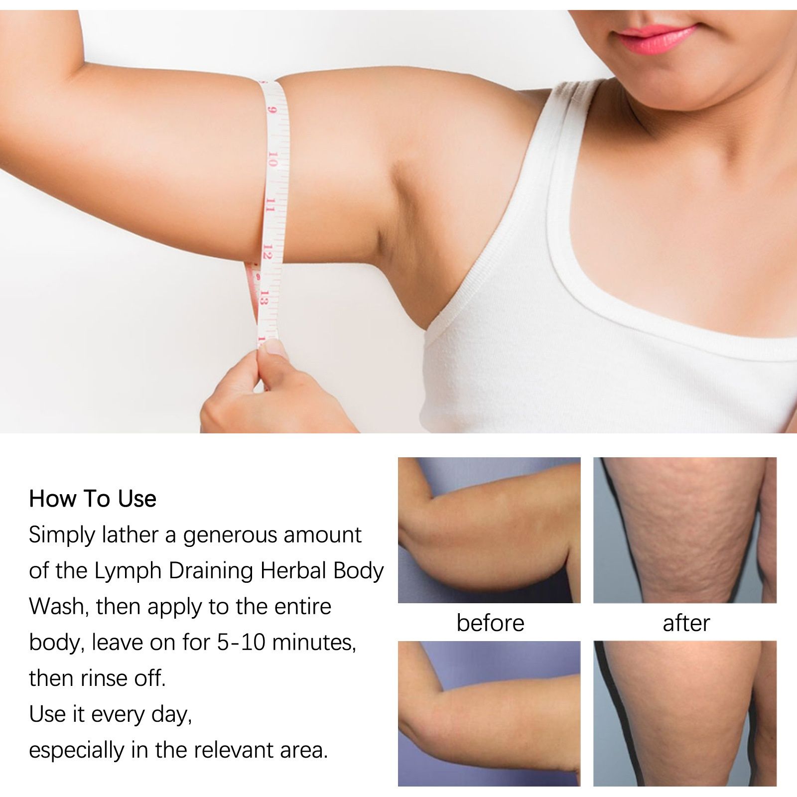 Jaysui Ginger Body Shaping Shower Gel for Slimming, Firming, Waist, Lymphatic Laziness, Cleansing and Moisturizing Skin