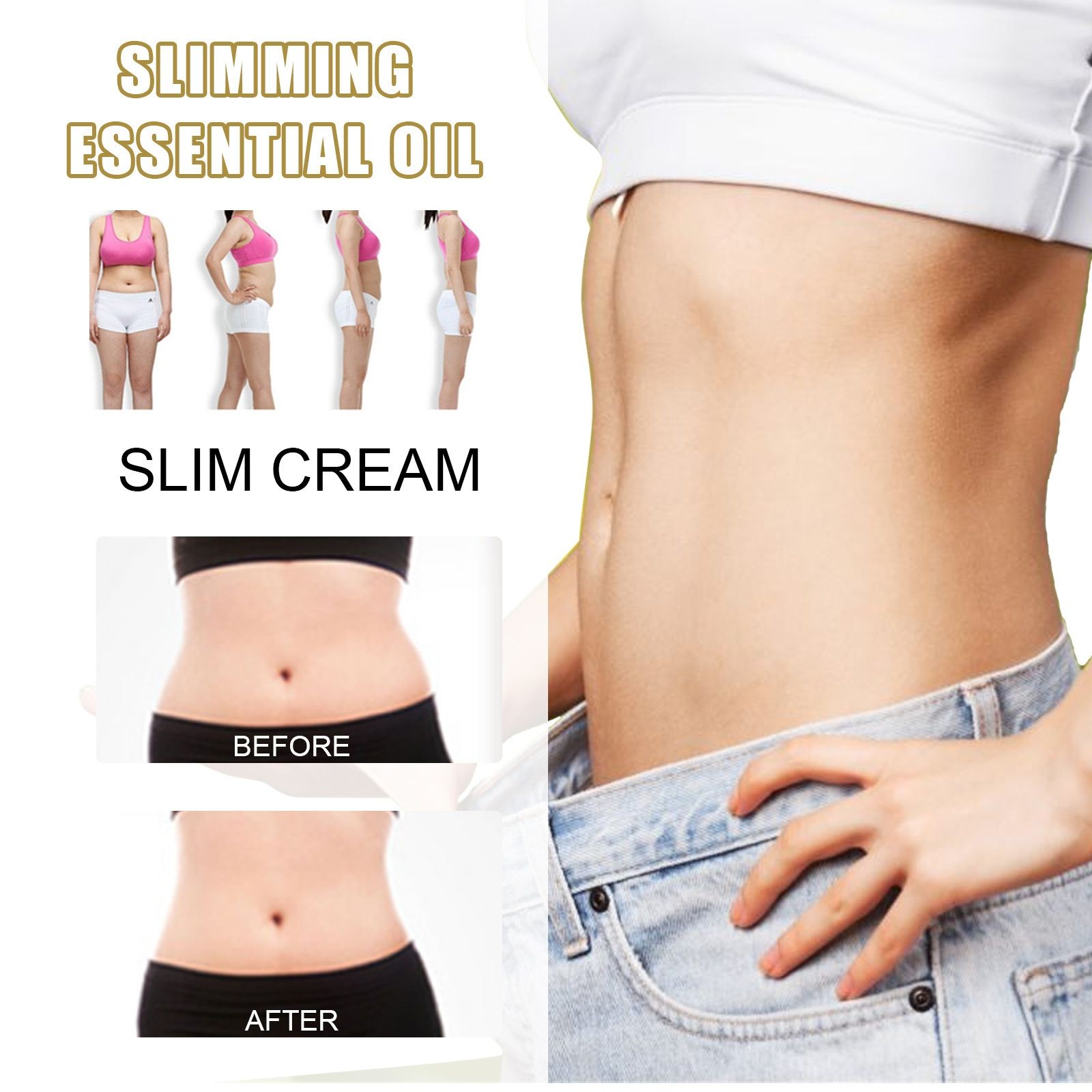 EELHOE Garlic Slimming Essential Oil Shapes and Tightens the Waist with Light and Beautiful Lifting and Body Massage Essential Oil