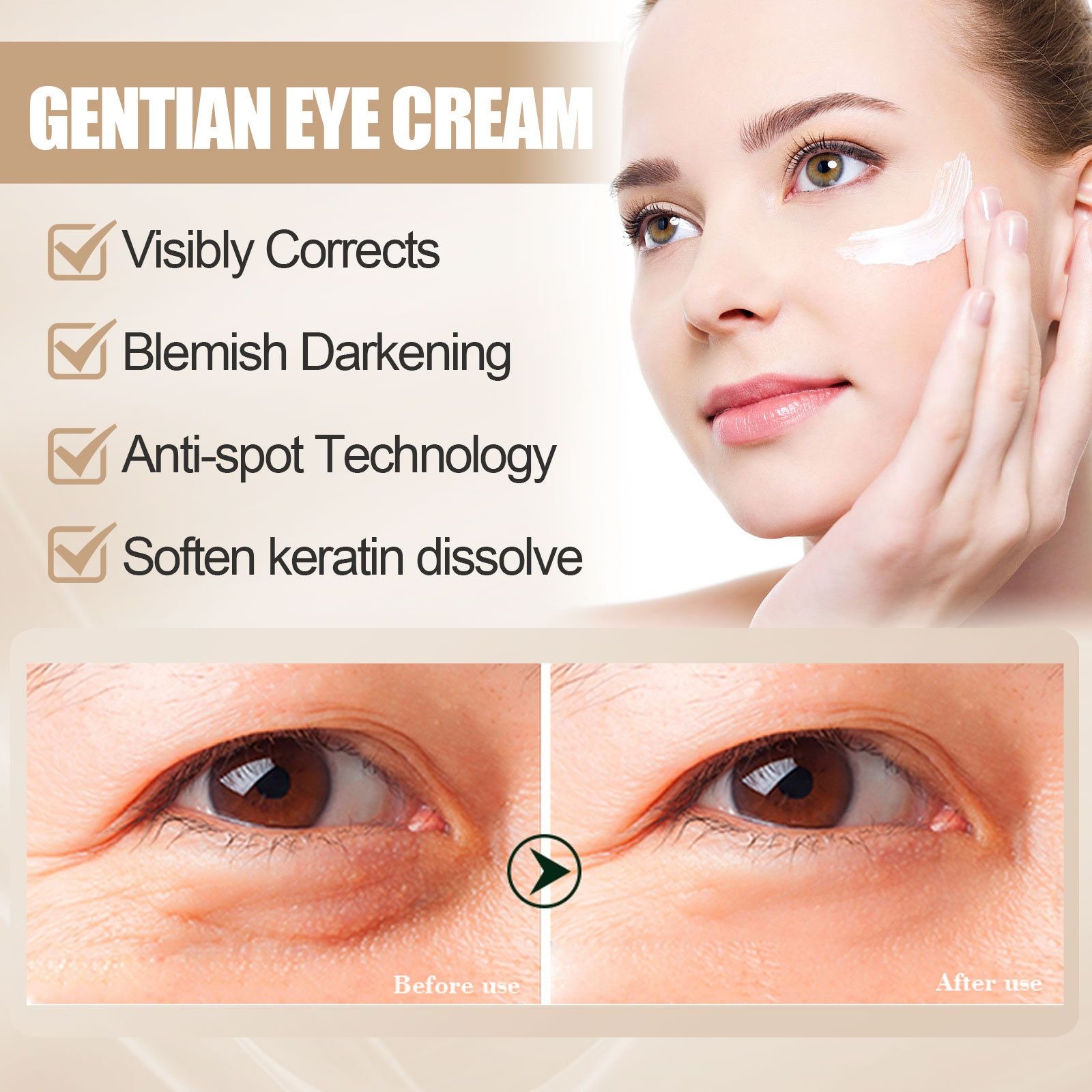 EELHOE eye cream improves fine lines around the eyes, tightens eye bags, moisturizes and locks in moisture, and is an eye care cream