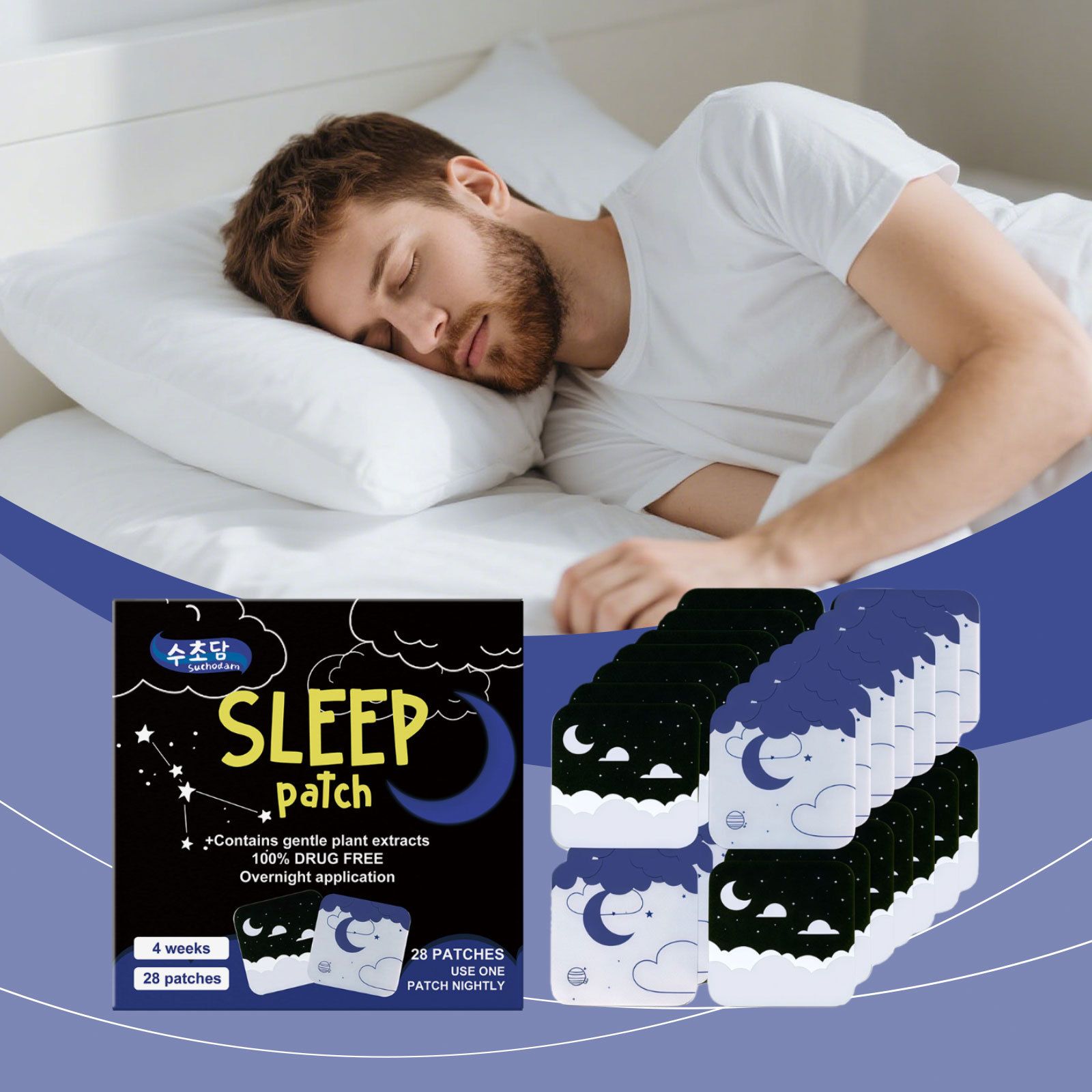 SUCHODAM Sleep Care Patch with gentle ingredients for comfortable nighttime sleep and a portable care patch that fits snugly