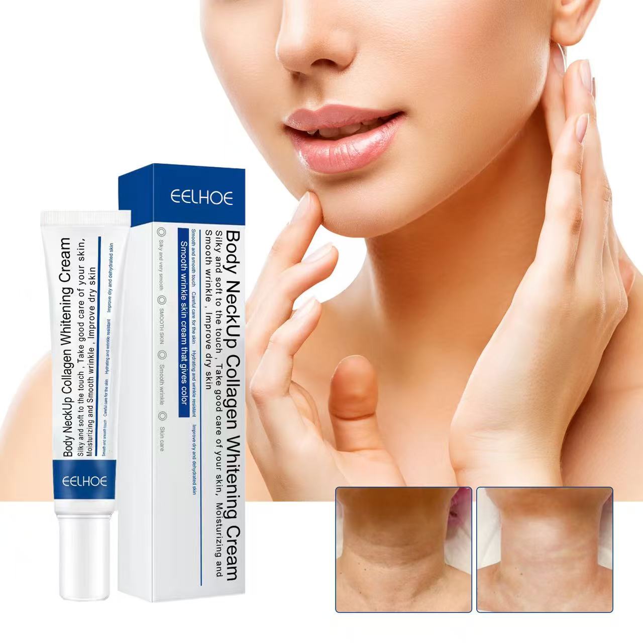 EELHOE Neck Collagen Whitening Cream Moisturizing Fade Neck Line Smoothing Wrinkle Improve Skin Elasticity Anti Aging Neck Cream