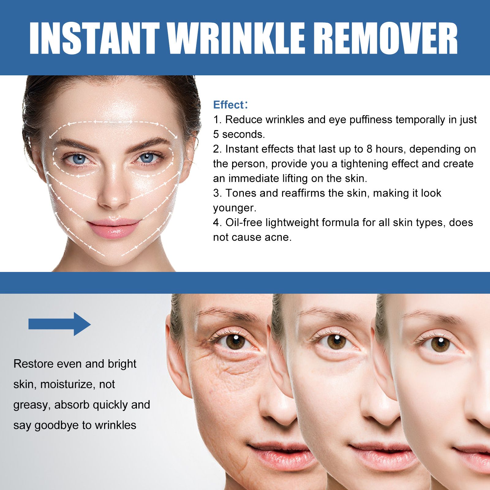 West Month 5-Second Retinol Cream Elastic Skin Moisturizing and Hydrating Cream Softens Skin