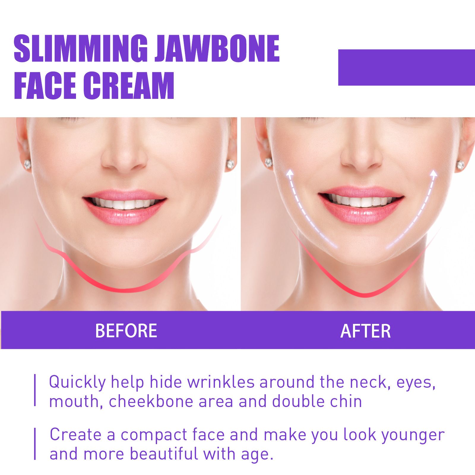 Jaysuing Facial Care Cream Gentle and Moisturizing Skin Facial Contour Care Hydrating Massage Cream