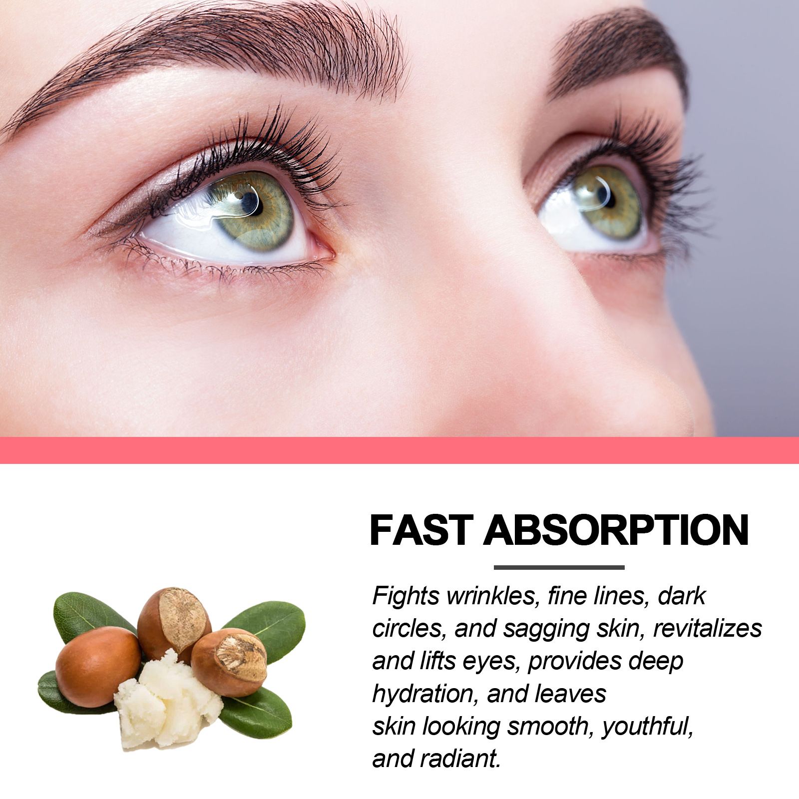 EELHOE Eye Care Cream Moisturizes Eye Area, Softens Skin, Locks in Moisture, Gentle and Transparent, Daily Care Eye Cream