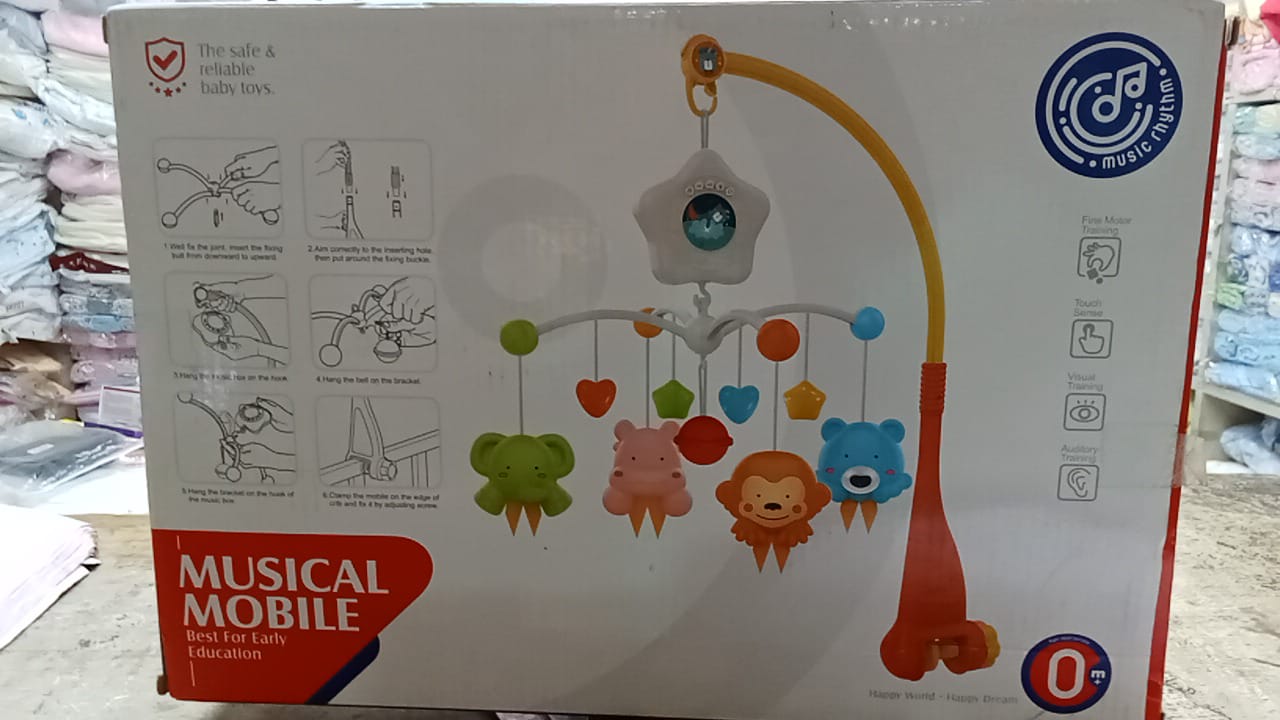 Cute Baby Crib Mobile With Music