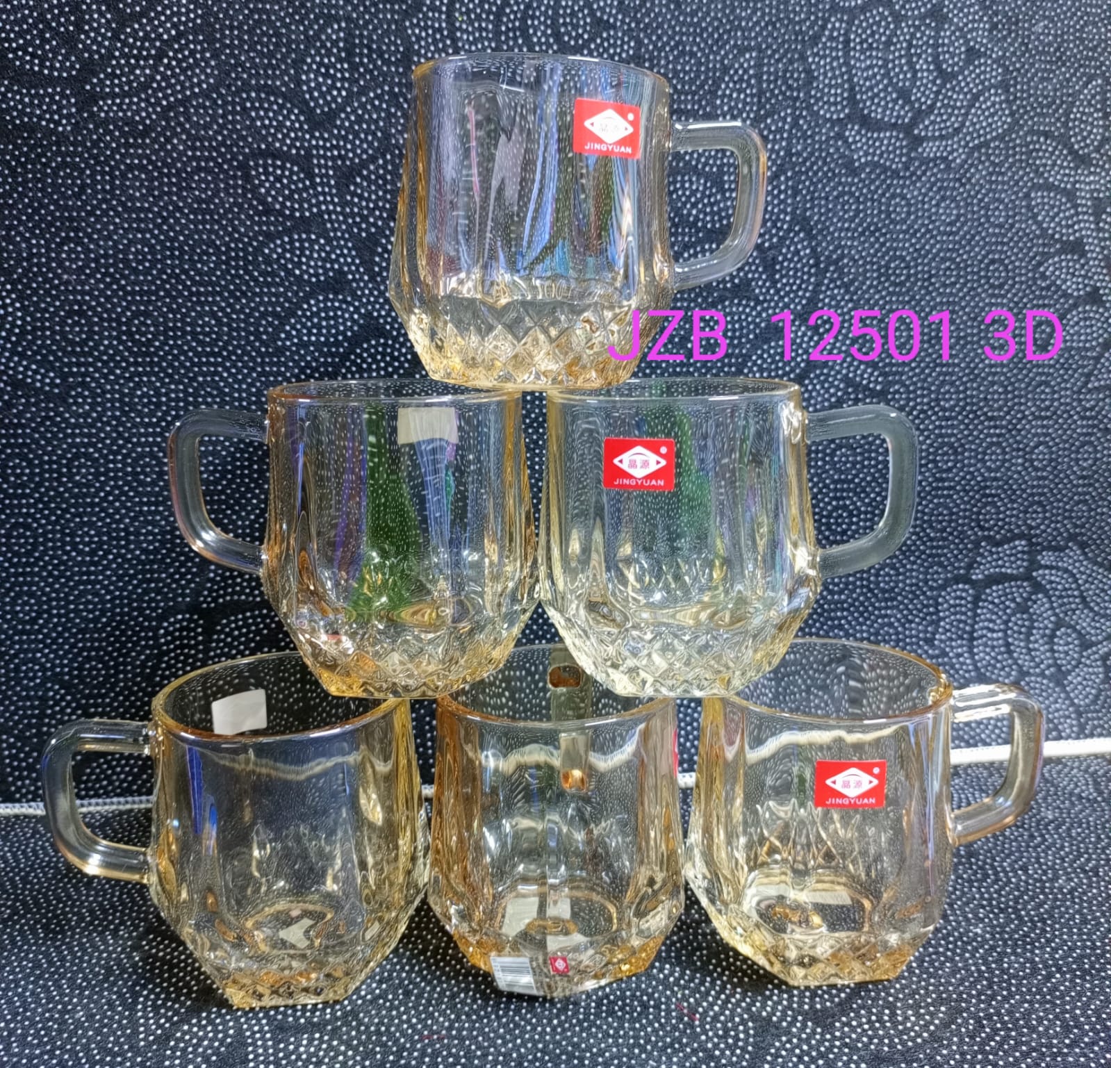 Elegant 6Pcs Hot Chocolate Glass Mugs/Cups 250ml