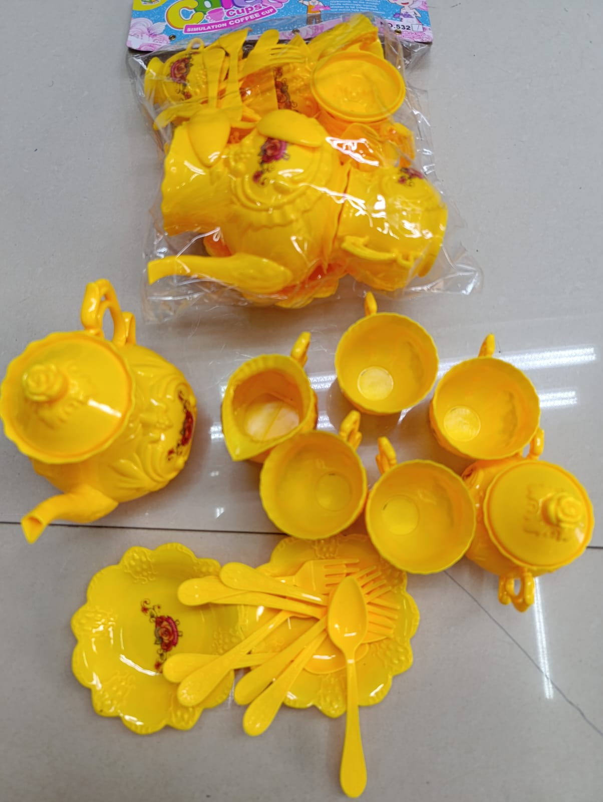 KIDS PRETEND PLAY TOY COFFEE SET