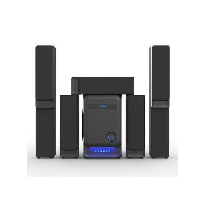 NOBEL NB-1211 5.1 CH MULTIMEDIA SPEAKER SYSTEM - Amazing sound, 22000W PMPO, FM ready, USB Support, Bluetooth, Heart-pounding bass, TV CONNECTION .