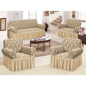 TURKISH IMORTED SOFA SEAT COVERS (3:3:2:1:1) - Crafted from heavy, high-quality fabric, they provide a perfect fit while adding a touch of elegance to your living space.