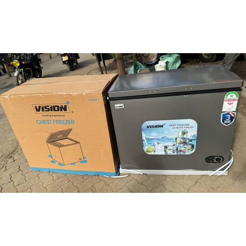 Vision Plus 150 Litres Chest Deep Freezer – Fast Freezing, Low Energy, Large Capacity, Fast freezing technology for quick cooling, Energy-saving, low power consumption, Strong and quiet compressor.