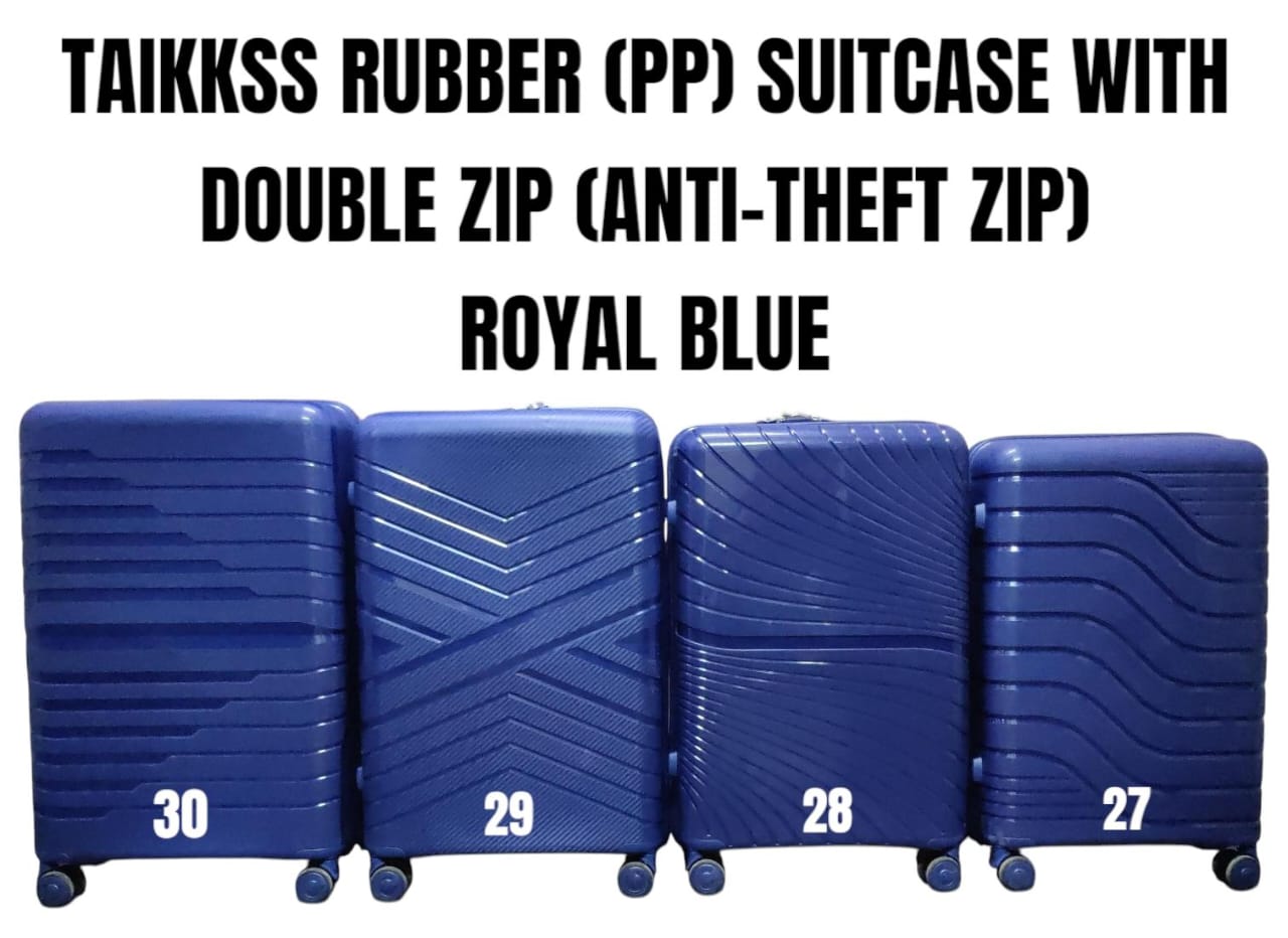 HARD SHELL TRAVEL SUITCASES|  3 In 1 TAIKKSS Safari PP Rubber Suitcase & Anti-Theft  Zipper -  Durable PP hard shell for strong impact resistance,  Perfect for business trips, vacations, and everyday