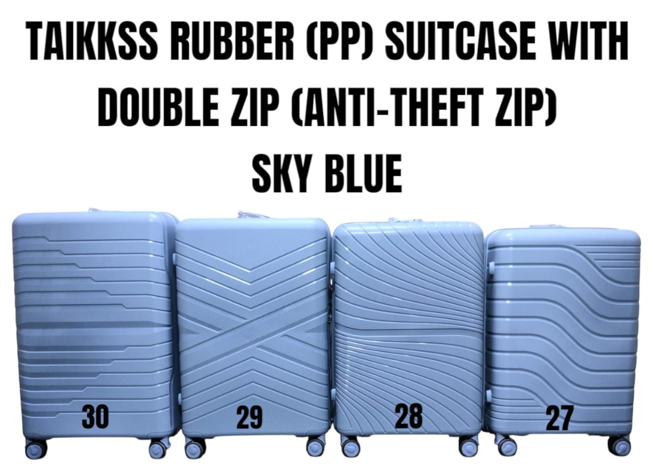 HARD SHELL TRAVEL SUITCASES|  3 In 1 TAIKKSS Safari PP Rubber Suitcase & Anti-Theft  Zipper -  Durable PP hard shell for strong impact resistance,  Perfect for business trips, vacations, and everyday