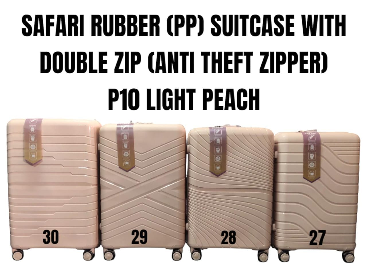 HARD SHELL TRAVEL SUITCASES|  3 In 1 TAIKKSS Safari PP Rubber Suitcase & Anti-Theft  Zipper -  Durable PP hard shell for strong impact resistance,  Perfect for business trips, vacations, and everyday