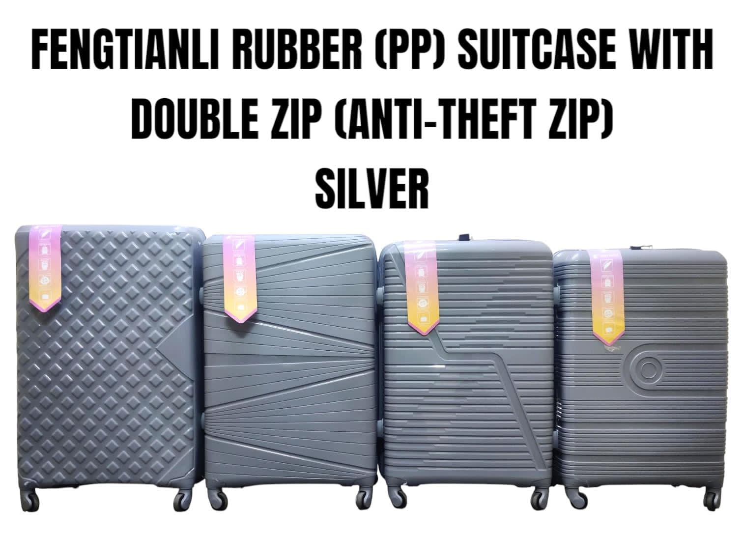 Hard Shell Travel Suitcases | 3 FENGTIANLI PP Suitcase Set With  Anti-Theft Double Zipper , 3 Suitcases in one set, Large, medium, small, Upgrade your travel experience with reliable and stylish set